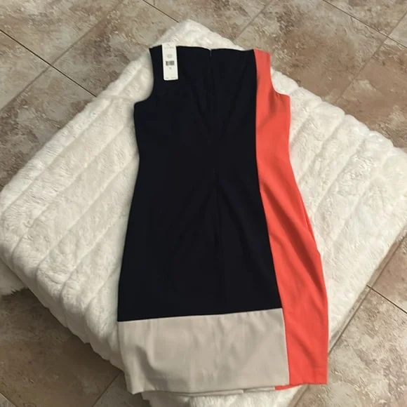 Ralph Lauren Navy and Coral Mini Dress - Picture 2 of 2